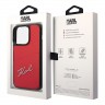 Чехол Lagerfeld PU with Cardslot Signature logo Hard для iPhone 14 Pro Max, красный