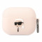 Чехол Lagerfeld Silicone case with ring NFT 3D Karl для Airpods Pro, розовый
