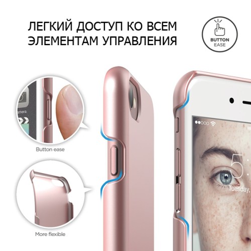Чехол Elago Slim Fit 2 для iPhone 7/8/SE 2020, розовый