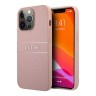 Чехол Guess PU Saffiano with Metal logo Hard для iPhone 13 Pro, розовый