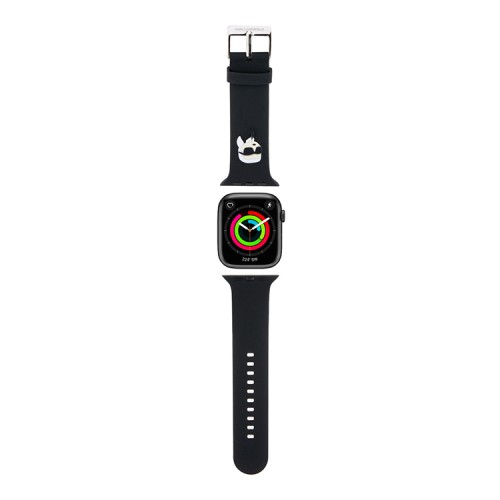Karl Lagerfeld для Apple Watch 42-41-40 mm ремешок 3D Rubber NFT Karl head Black