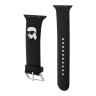 Karl Lagerfeld для Apple Watch 42-41-40 mm ремешок 3D Rubber NFT Karl head Black