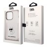 Karl Lagerfeld для iPhone 15 Pro чехол PC/TPU NFT Choupette Hard Translucent Pink