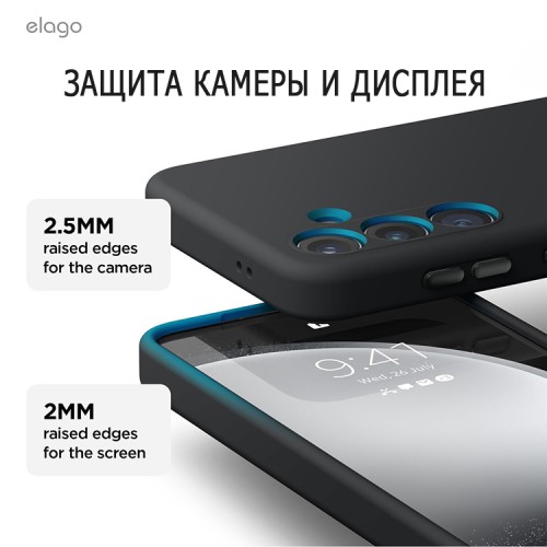 Elago для Galaxy S24+ чехол Soft silicone (Liquid) Black