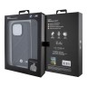 BMW для iPhone 14 Pro Max чехол Crossbody PU Carbon stripe Metal logo + Strap Hard Black