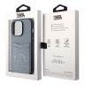Karl Lagerfeld для iPhone 14 Pro чехол Cardslot PU Saffiano RSG 3D rubber logo Hard Grey