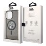 Lagerfeld для iPhone 14 Pro чехол PC/TPU NFT Karl & Choupette Hard Glitter Black (MagSafe)