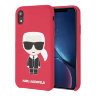 Чехол Karl Lagerfeld Liquid silicone Iconic Karl для iPhone XR, красный