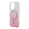 Guess для iPhone 16 Pro чехол PC/TPU Glitter Gradient Pink (MagSafe)