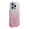 Guess для iPhone 16 Pro чехол PC/TPU Glitter Gradient Pink (MagSafe)
