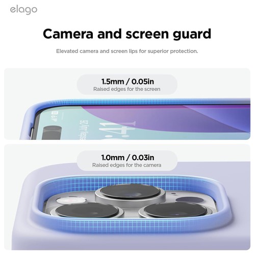 Elago для iPhone 16 Pro Max чехол Soft silicone (Liquid) Purple