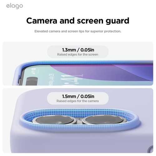 Elago для iPhone 16 чехол Soft silicone (Liquid) Purple