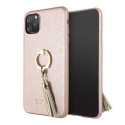 Чехол Guess Saffiano Hard Ring для iPhone 11 Pro Max, розовый