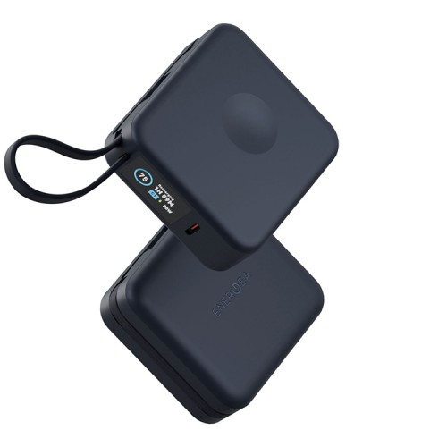 Energea АКБ MagPac MINI Plus, 10000W Magnetic wireless 15W +С 20W +2 C cables and Display Blue