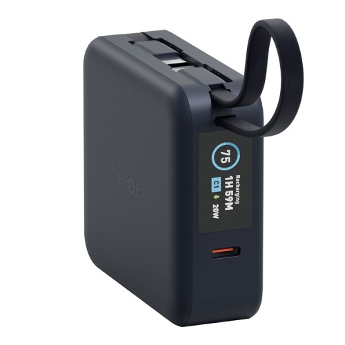 Energea АКБ MagPac MINI Plus, 10000W Magnetic wireless 15W +С 20W +2 C cables and Display Blue