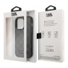 (Уценка) Чехол Karl Lagerfeld PU-кожа Saffiano Monogram w Metal logo для iPhone 14 Pro Max