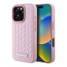 Karl Lagerfeld для iPhone 16 Pro Max чехол PU Quilted Braid pattern Hard Pink