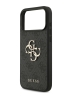 Guess для iPhone 17 Pro чехол PU 4G Big metal logo Hard Black