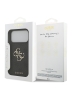 Guess для iPhone 17 Pro чехол PU 4G Big metal logo Hard Black