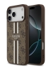 Guess для iPhone 17 Pro Max чехол PU 4G Stripes Hard Brown (MagSafe)
