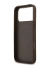 Guess для iPhone 17 Pro Max чехол PU 4G Stripes Hard Brown (MagSafe)
