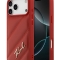 Karl Lagerfeld для iPhone 17 Pro Max чехол PU Quilted Signature metal logo Hard Red