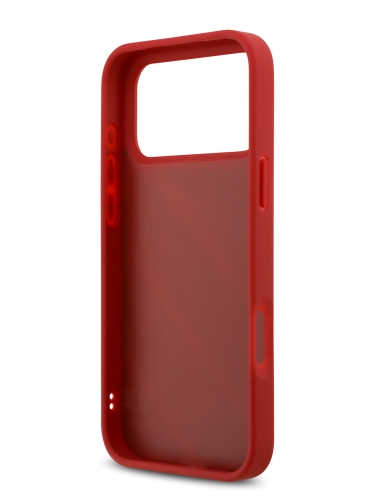 Karl Lagerfeld для iPhone 17 Pro Max чехол PU Quilted Signature metal logo Hard Red