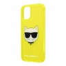 Чехол Karl Lagerfeld TPU FLUO Choupette Hard для iPhone 12 Pro Max, желтый