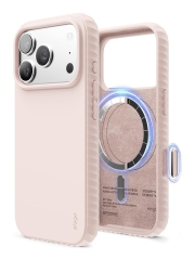 Elago для iPhone 17 Pro чехол Magnetic Ridge Silicone Light Pink (MagSafe)
