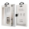 Чехол Karl Lagerfeld Liquid glitter Karl and Choupette Hard для iPhone 13 Pro, золотой