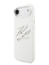 Karl Lagerfeld для iPhone Air чехол Liquid Silicone Initials Metal Logo & Camera Hard White