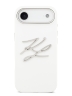 Karl Lagerfeld для iPhone Air чехол Liquid Silicone Initials Metal Logo & Camera Hard White