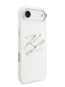Karl Lagerfeld для iPhone Air чехол Liquid Silicone Initials Metal Logo & Camera Hard White
