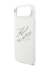 Karl Lagerfeld для iPhone Air чехол Liquid Silicone Initials Metal Logo & Camera Hard White