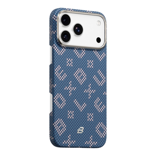 BlueO чехол для iPhone 17 Pro, Tactile Woven Air Aramid fiber (Kevlar)  Blue (MagSafe)