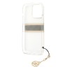 Чехол Guess 4G Stripe Hard Transparent +Gold charm для iPhone 13 Pro Max
