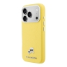Karl Lagerfeld для iPhone 17 Pro Max чехол PU Saffiano FW NFT Karl&Choupette metal&Cam Hard Yellow (MagSafe)