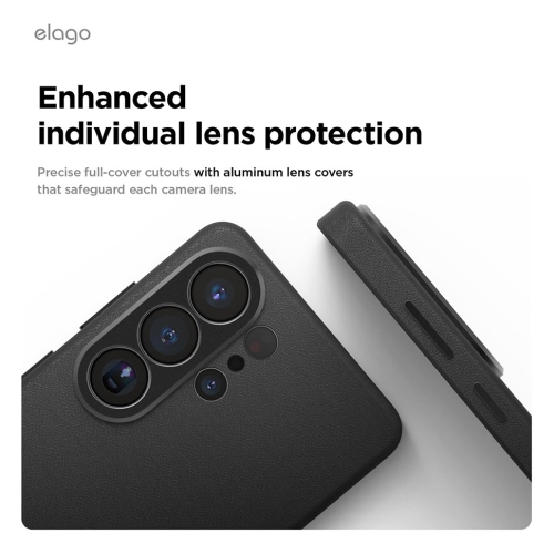 Elago для Galaxy S26 Ultra чехол Magnetic PU Leather Black (MagSafe)