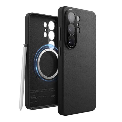 Elago для Galaxy S26 Ultra чехол Magnetic PU Leather Black (MagSafe)