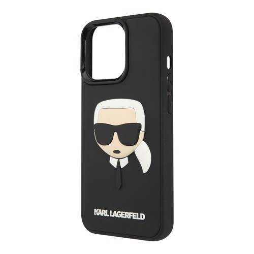 Чехол Lagerfeld 3D Rubber Karl's head Hard для iPhone 14 Pro Max, черный