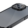 Чехол Baseus Glitter Case PC +Tempered glass для iPhone 14, черная рамка