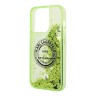Чехол Lagerfeld Liquid glitter RSG logo Hard для iPhone 13 Pro Max, зеленый
