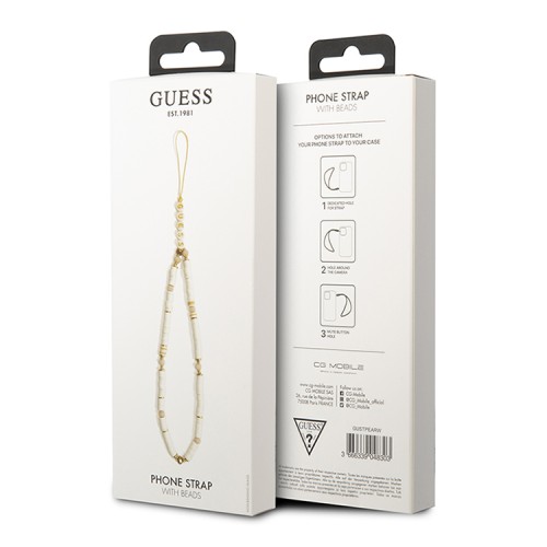 Шнурок на кисть Guess Heishi Beads (25 см), белый