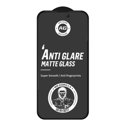 BlueO стекло для iPhone 15 Pro Anti-glare Matte Anti-Static Black (матовое)