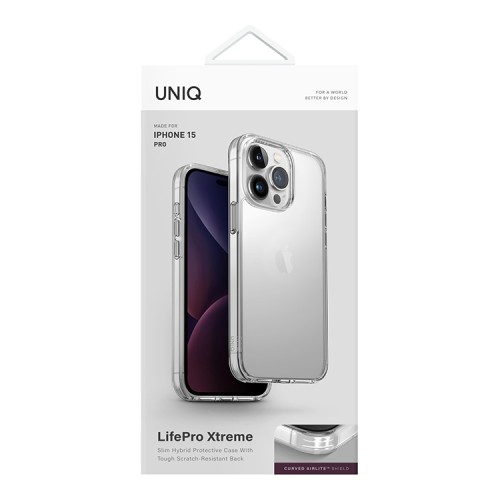 Uniq для iPhone 15 Pro чехол Lifepro Xtreme Clear
