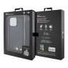BMW для iPhone 15 Pro чехол Crossbody PU Carbon stripe Metal logo + Strap Hard Black