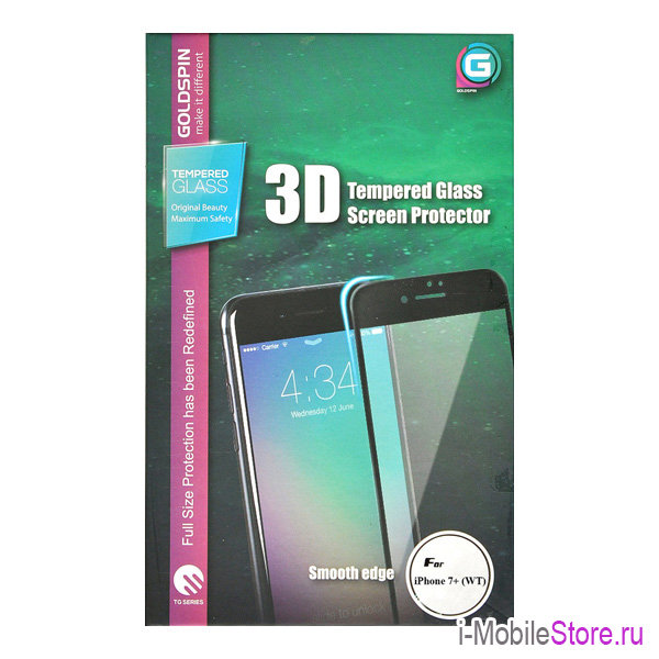 Goldspin 3D для iPhone 7 Plus/8 Plus, белая рамка GS-3D-IP8P/7P-W