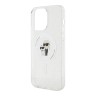 Lagerfeld для iPhone 14 Pro чехол PC/TPU NFT Karl & Choupette Hard Glitter Transp (MagSafe)