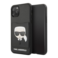 Lagerfeld чехол PU Leather Karl&#039;s Head Hard with cardslot для 11 Pro Max, черный