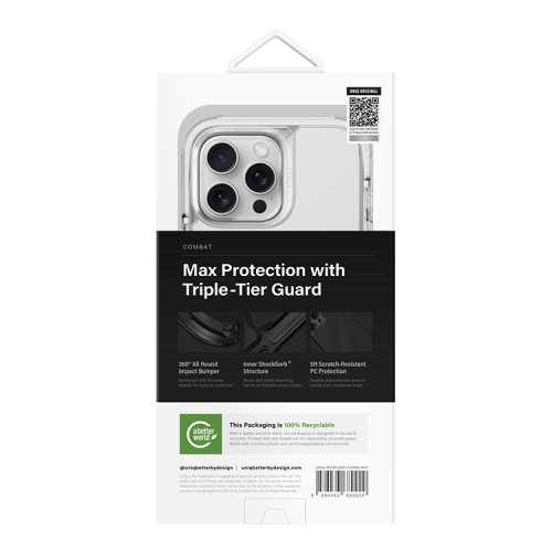 Uniq для iPhone 16 Pro Max чехол Combat Lume-White (MagSafe)